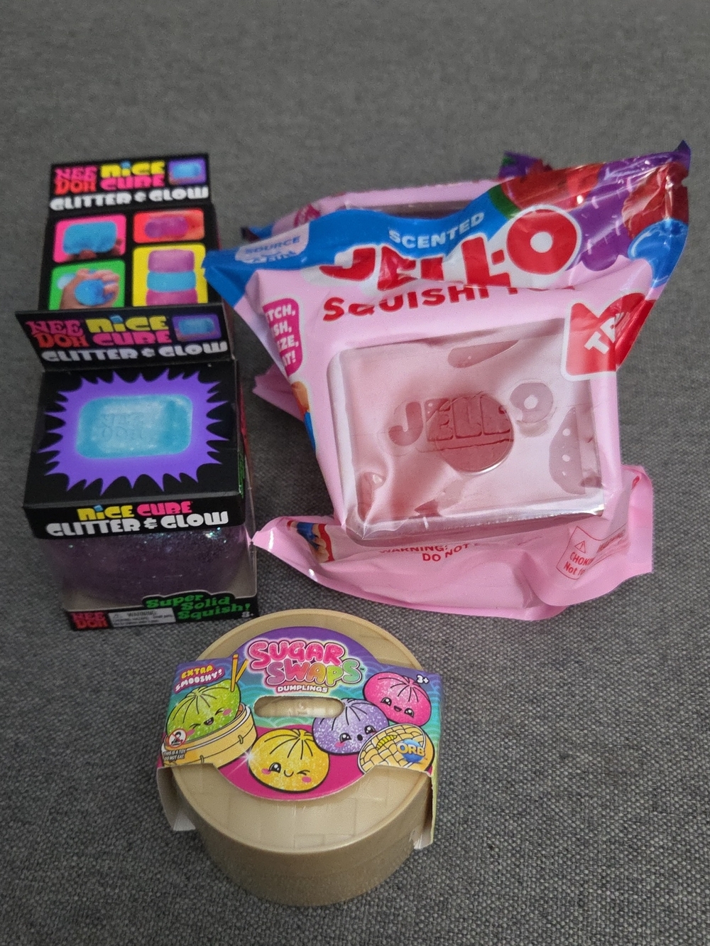Needoh Glitter& Glow, Jello Squishi Bundle